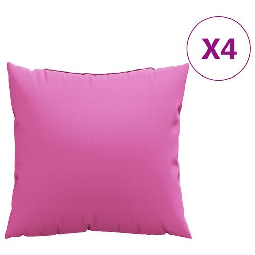 Pyntepuder 4 stk. Pink 60x60 cm Stof