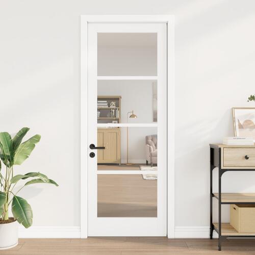 Indvendig Dør med Glas "ORKDAL" Hvid 78x211x4 cm