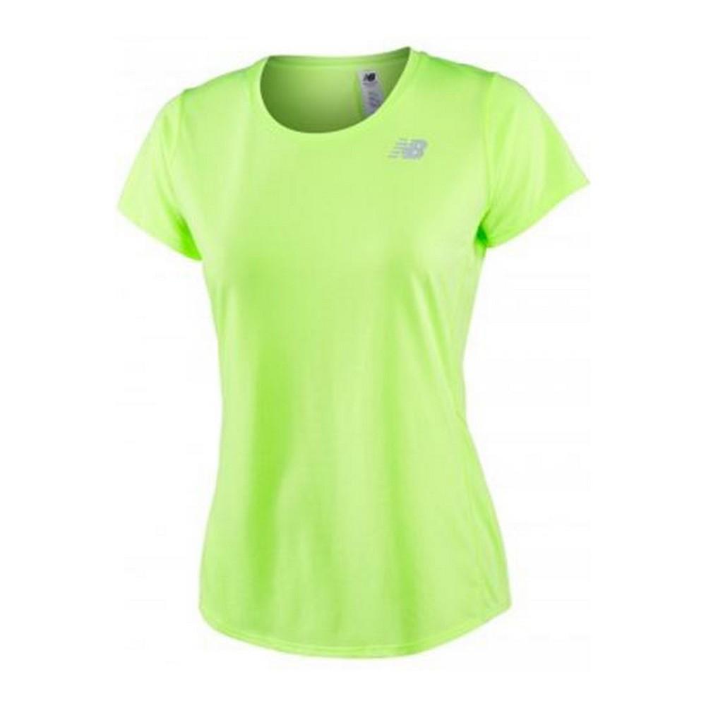 Kortærmet T-shirt til Kvinder ACCELERATE New Balance WT73128 BIO Gul XS