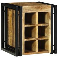Vinreol 34,5 x 35 x 39 cm Massivt træ Groft mangotræ