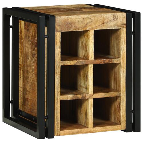 Vinreol 34,5 x 35 x 39 cm Massivt træ Groft mangotræ