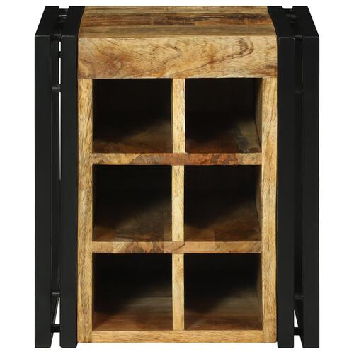 Vinreol 34,5 x 35 x 39 cm Massivt træ Groft mangotræ
