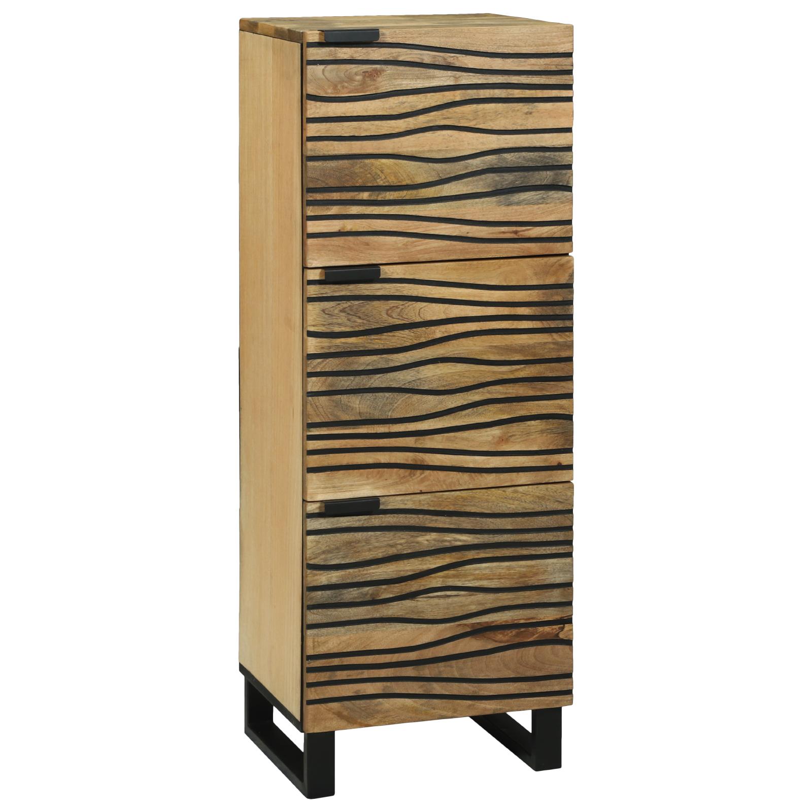 Highboard Brun 40 x 33 x 110 cm Massivt mangotræ billede