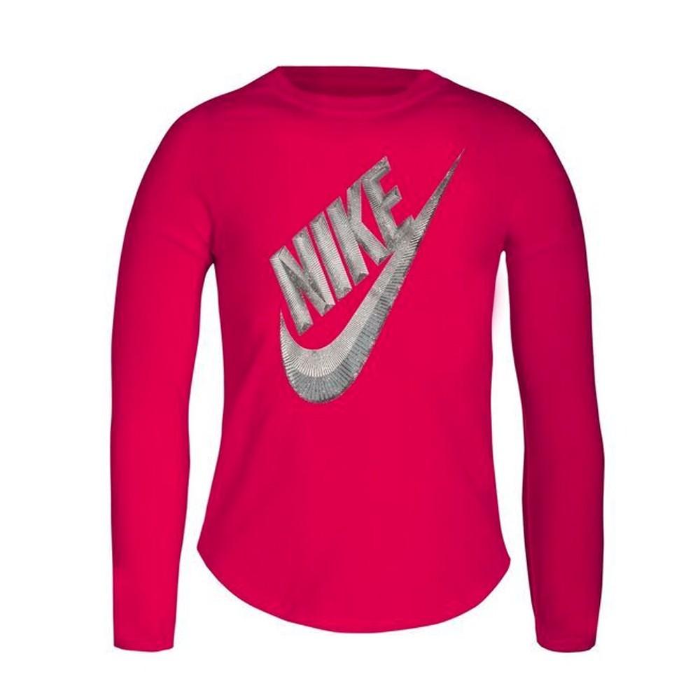 Langærmet T-shirt til Børn Nike C489S-A4Y Pink 5-6 år