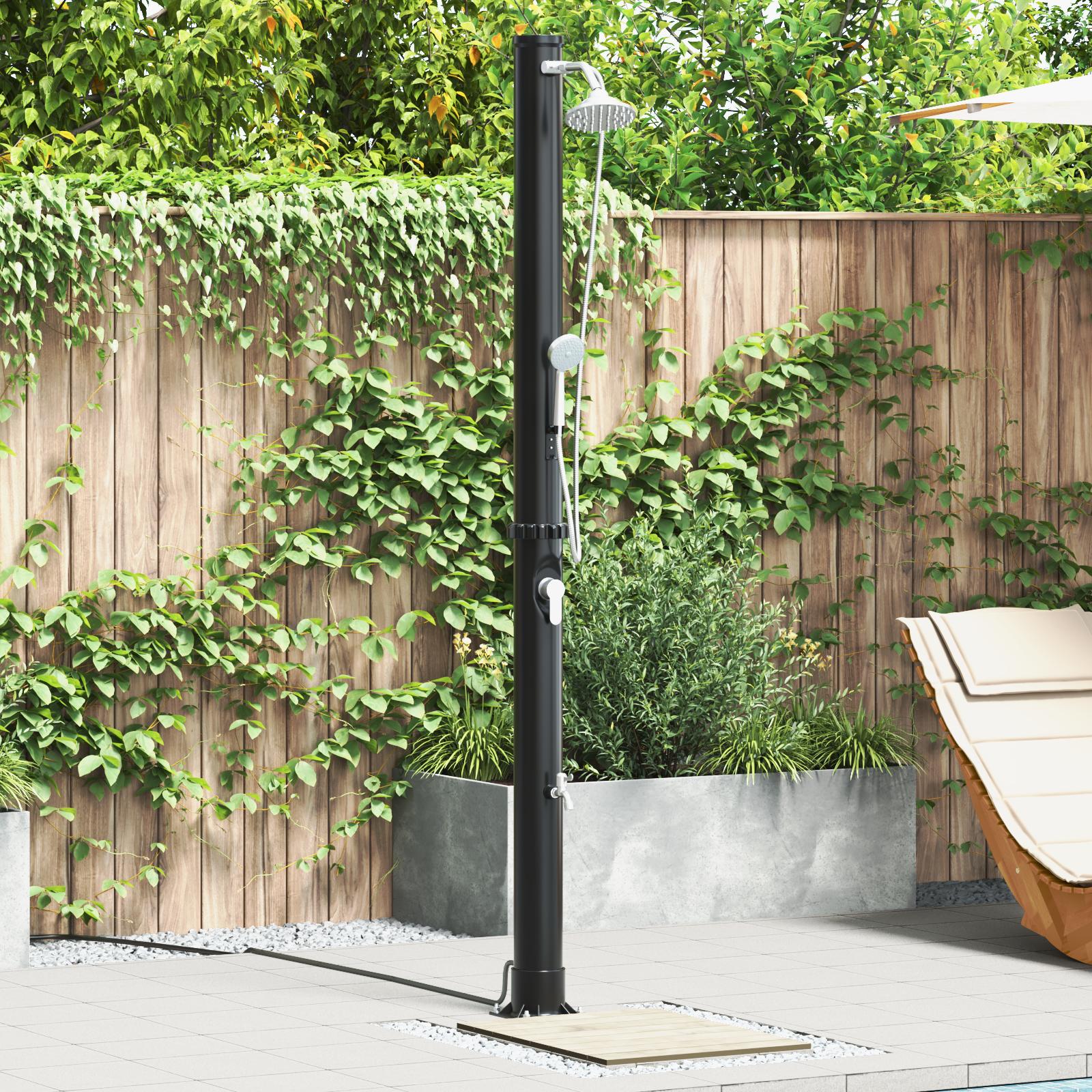 Udendørs Solbruser med Håndholdt Brusehoved 217 cm 20 L