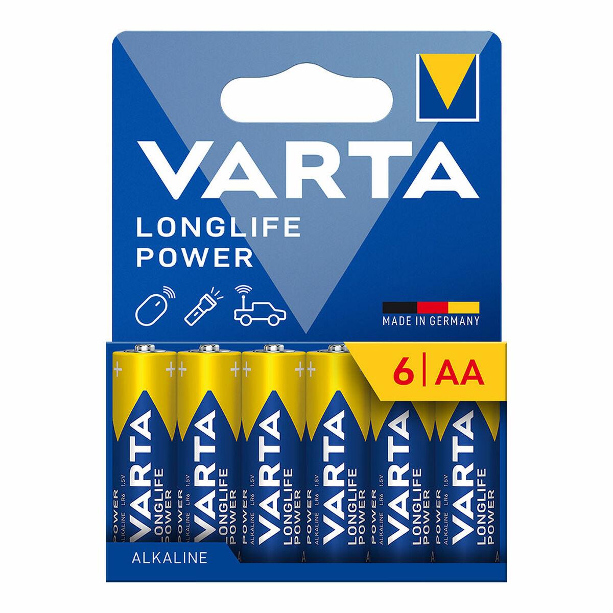 Varta Longlife Power AA LR06 1,5 V - 6 stk. alkaliske batterier