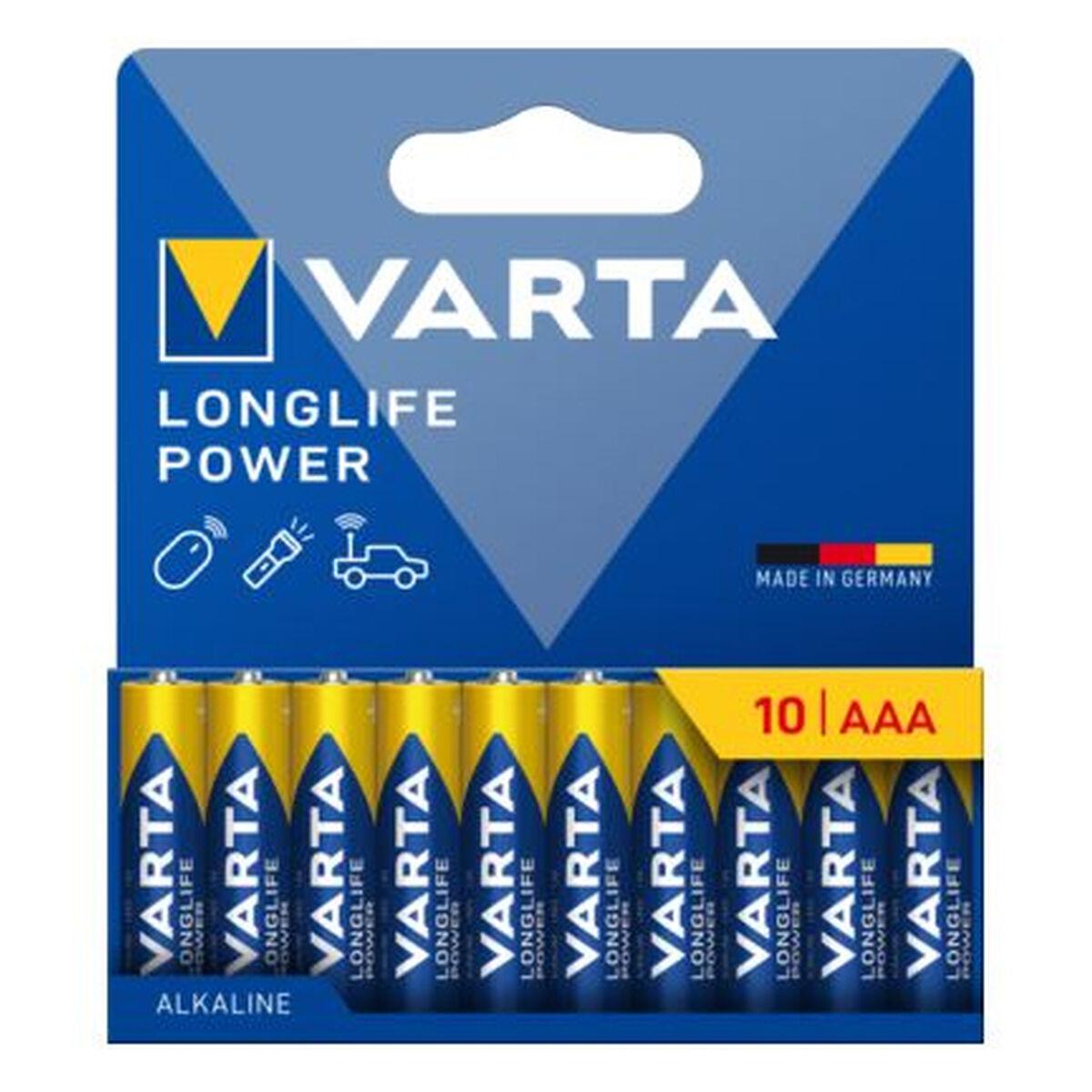 Varta Longlife Power AAA LR03 1,5 V batterier - 10 stk. billede