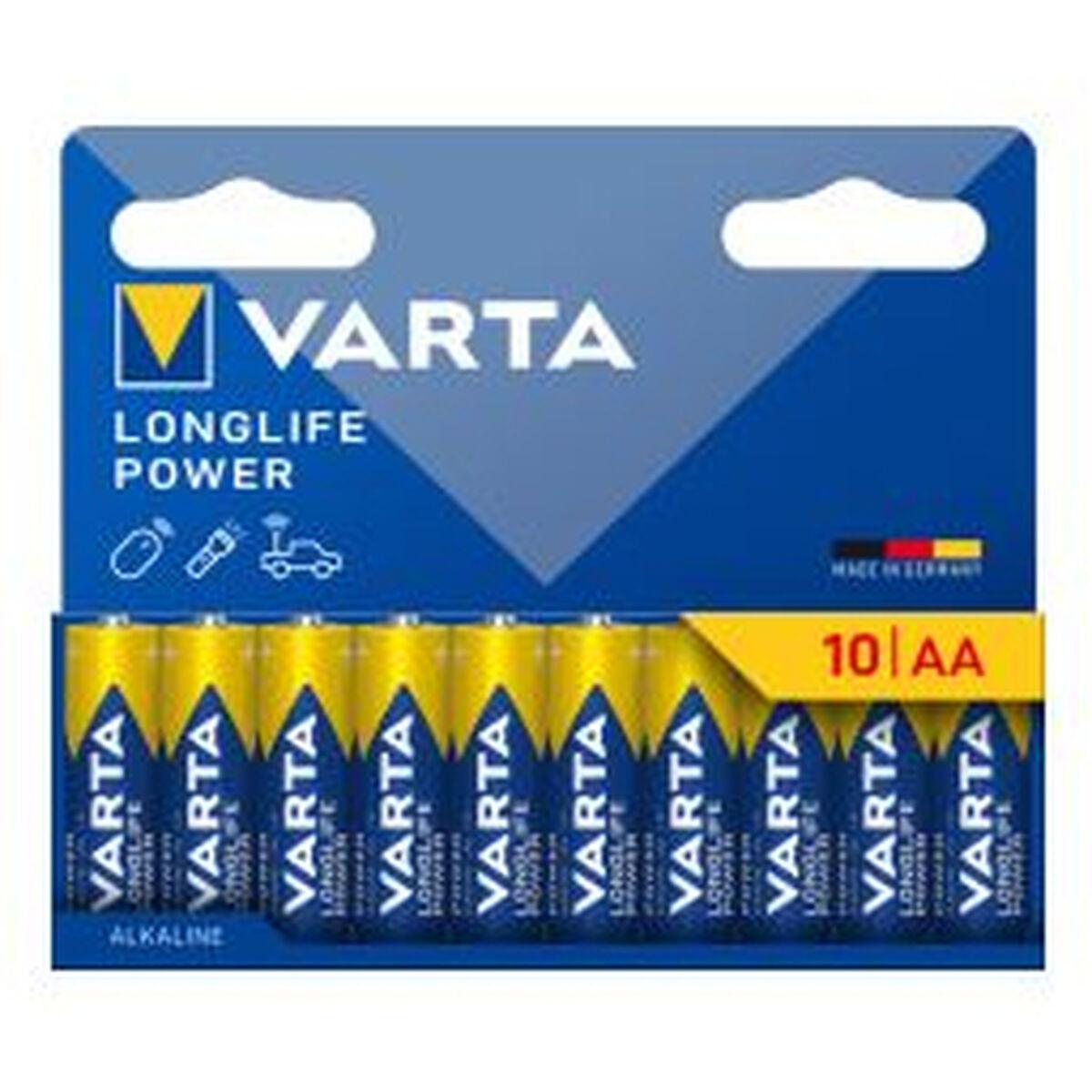 Varta Longlife Power AA LR06 alkalinebatterier 1,5 V - 10 stk. billede