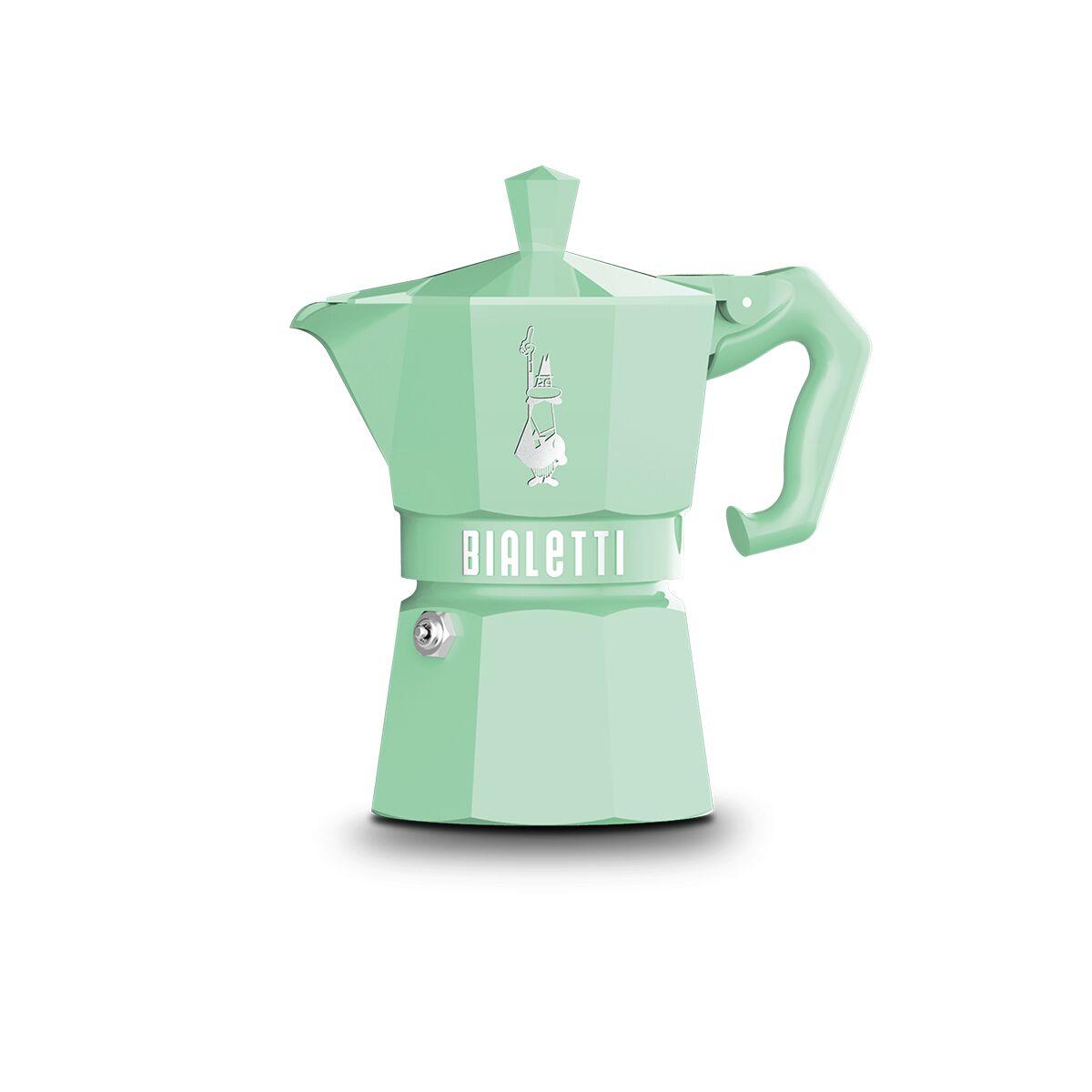 Bialetti Moka Exclusive Green 3-kops espressokande - grøn aluminium