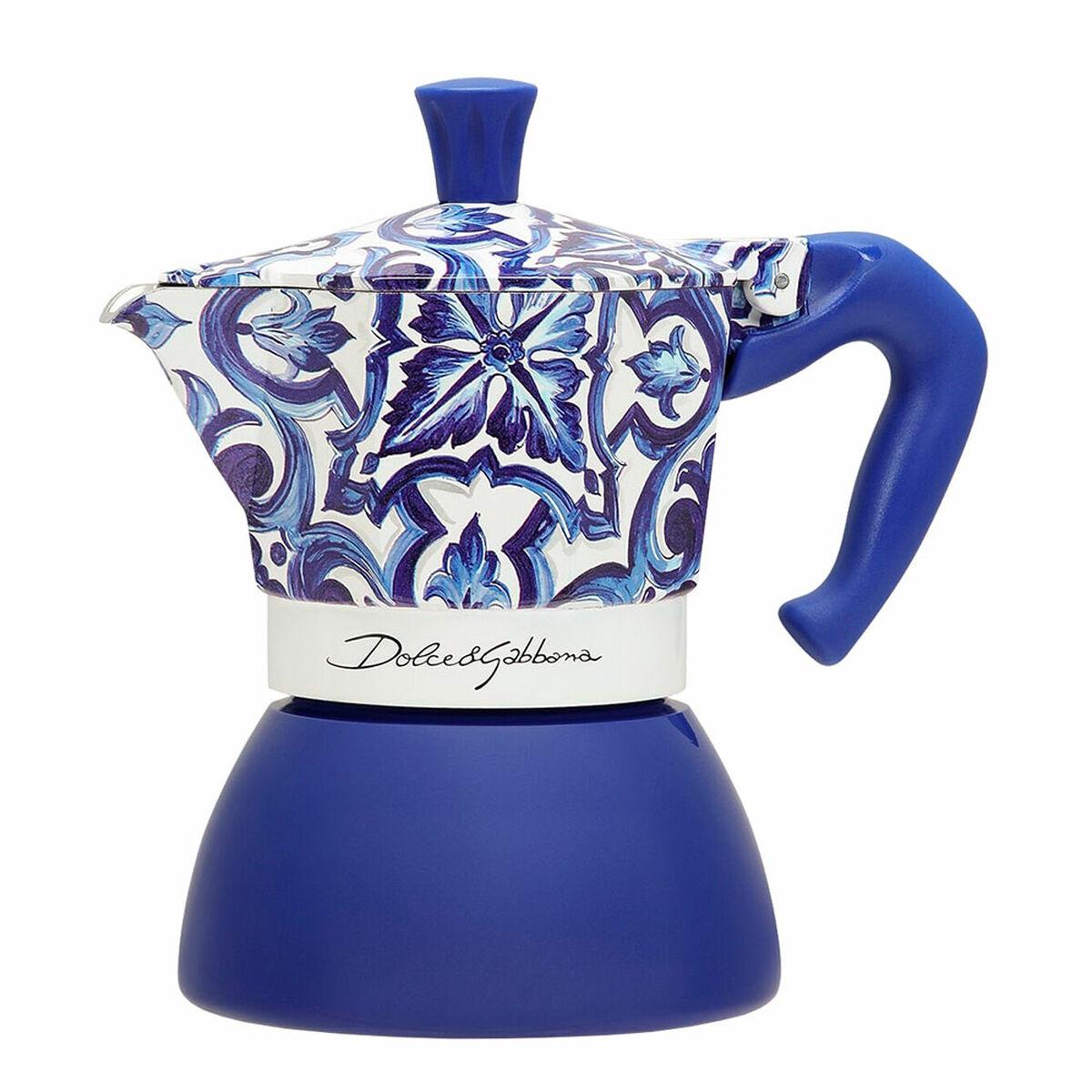 Bialetti D&G BLU MEDI 4T espressokande - blå, rustfrit stål, 4 kopper