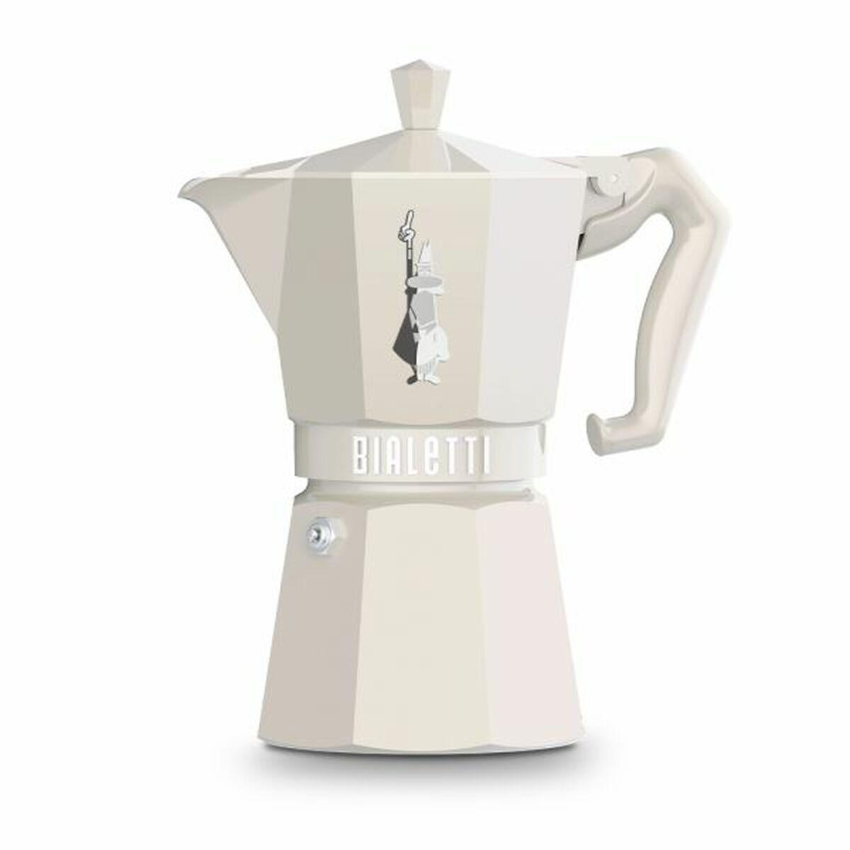 Bialetti Moka Exclusive, Moka gryde, Fløde, Aluminium, 6 kopper, Termoplast, 1 stk
