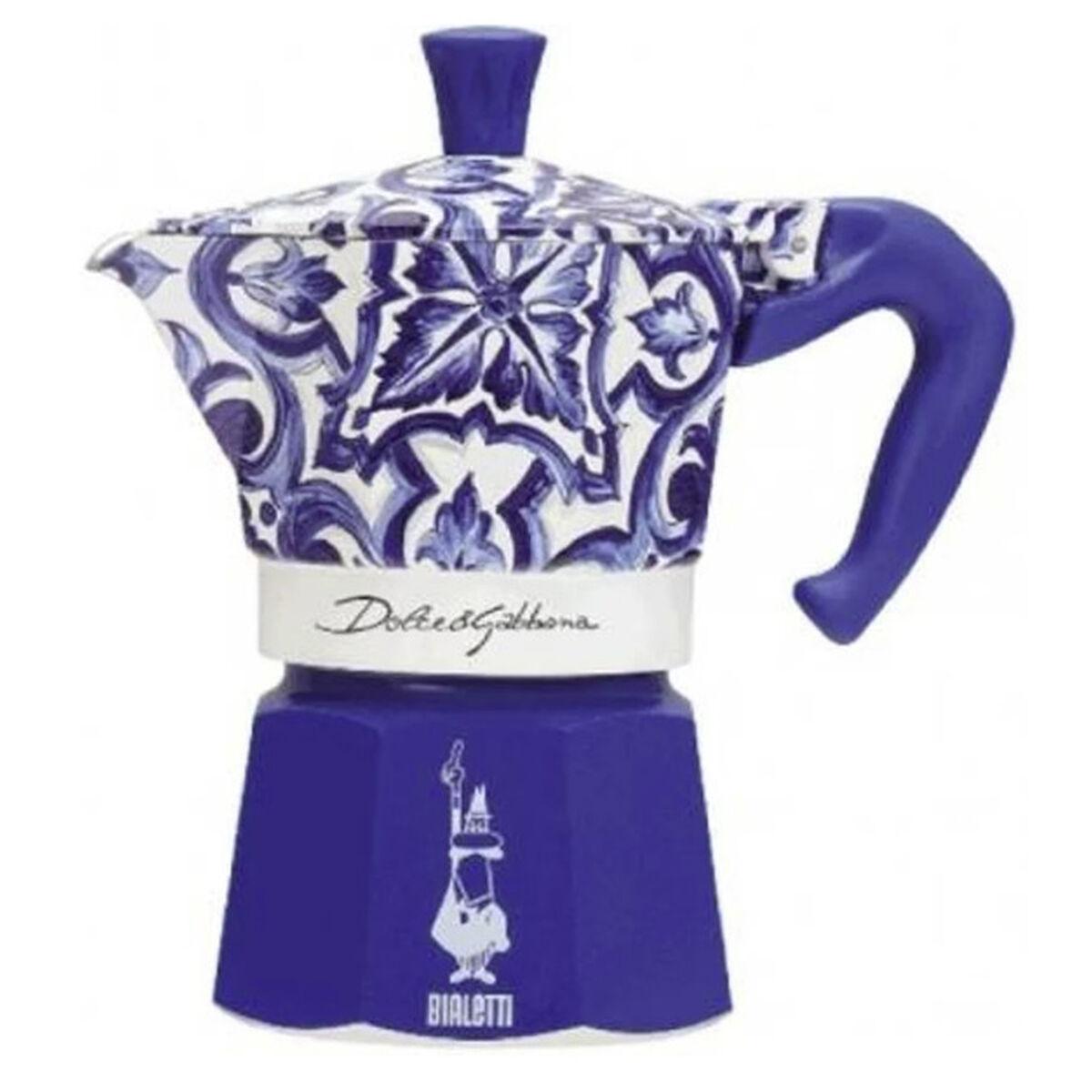 Espressokande Bialetti Moka D&G Blu Mediterraneo 6 kopper - blå aluminium
