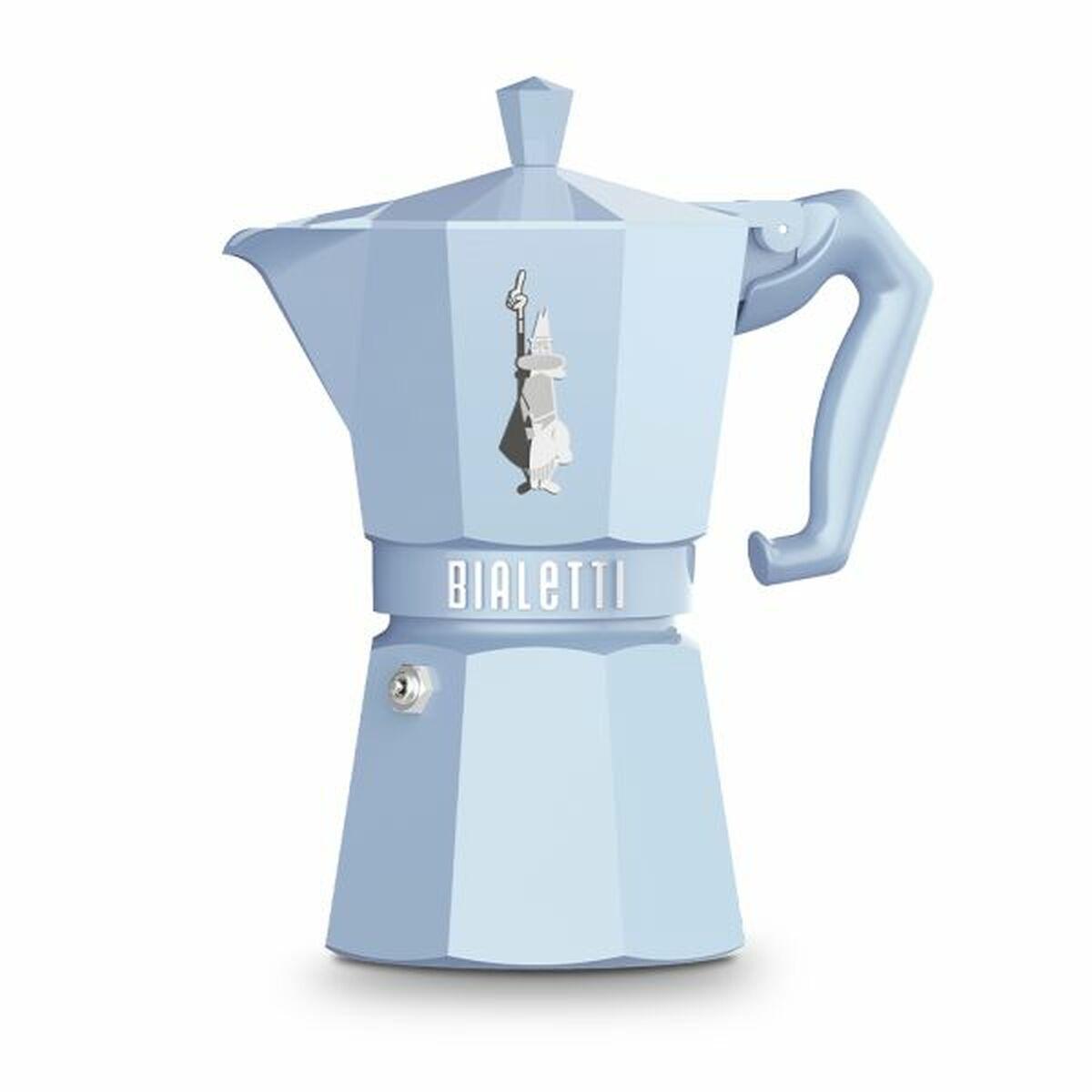 Bialetti Moka Exclusive espressokande - blå, aluminium, 6 kopper