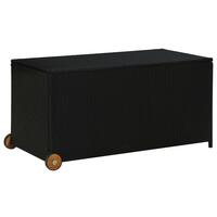 Opbevaringskasse til haven 120x65x61 cm polyrattan sort
