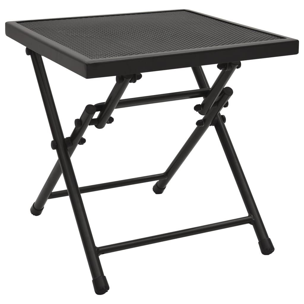 Foldbart bord 38x38x38 cm trådnet stål antracitgrå