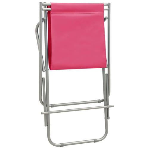 Havestole 2 stk. stål pink