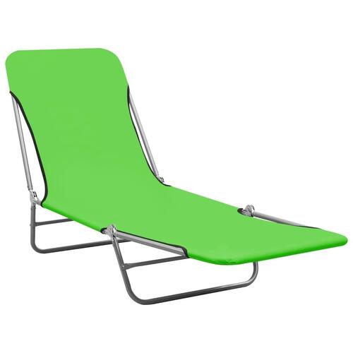 Foldbare liggestole 2 stk. stål og stof grøn