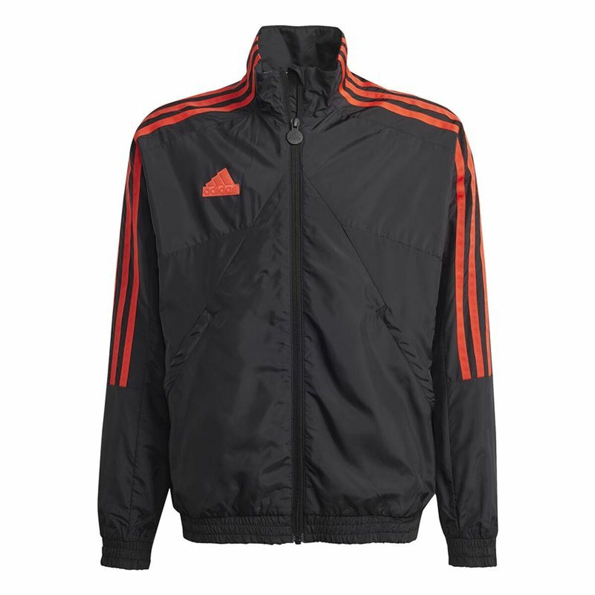 Adidas Tiro Woven Tracktop - sort sweatshirt uden hætte, 15-16 år