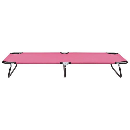 Foldbar liggestol stål pink
