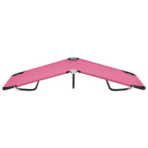Foldbar liggestol stål pink
