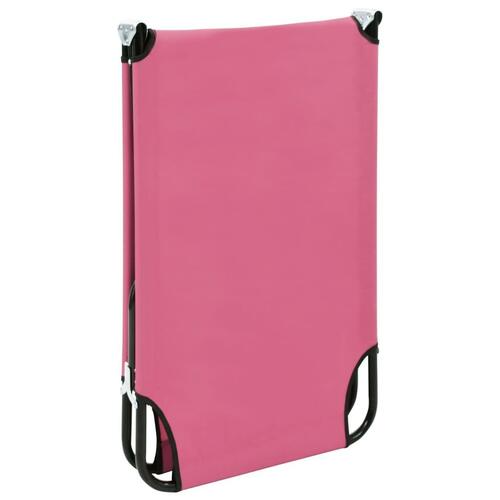 Foldbar liggestol stål pink