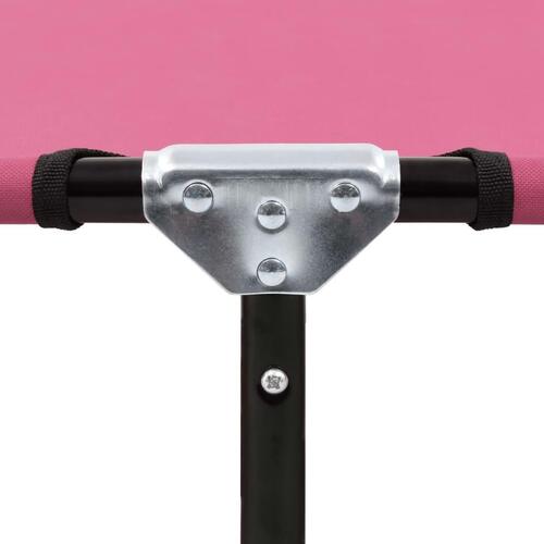 Foldbar liggestol stål pink