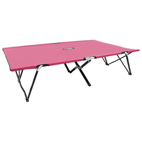 2-personers liggestol foldbar stål pink