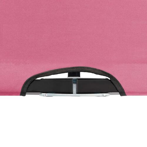 2-personers liggestol foldbar stål pink