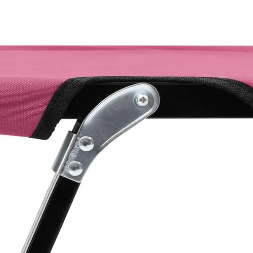 2-personers liggestol foldbar stål pink