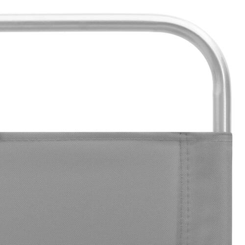 Foldbare strandstole 2 stk. stof grå