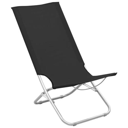 Foldbare strandstole 2 stk. stof sort
