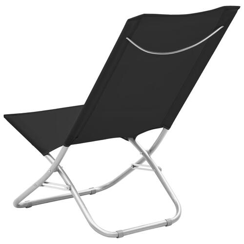 Foldbare strandstole 2 stk. stof sort