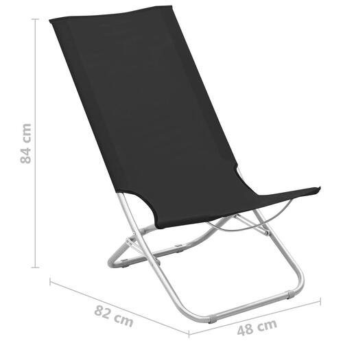 Foldbare strandstole 2 stk. stof sort