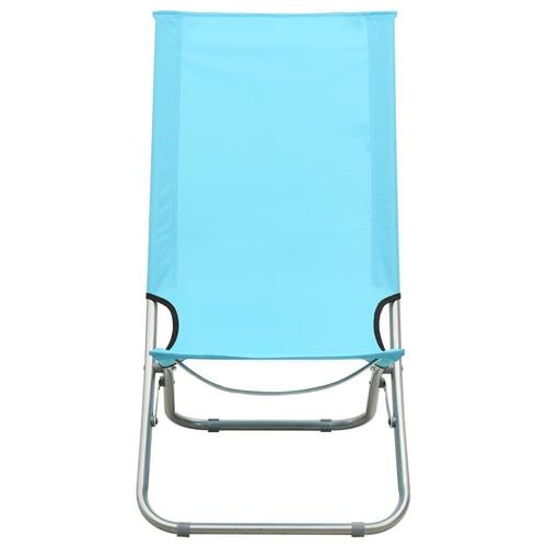 Foldbare strandstole 2 stk. stof turkis