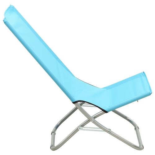 Foldbare strandstole 2 stk. stof turkis