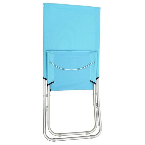Foldbare strandstole 2 stk. stof turkis