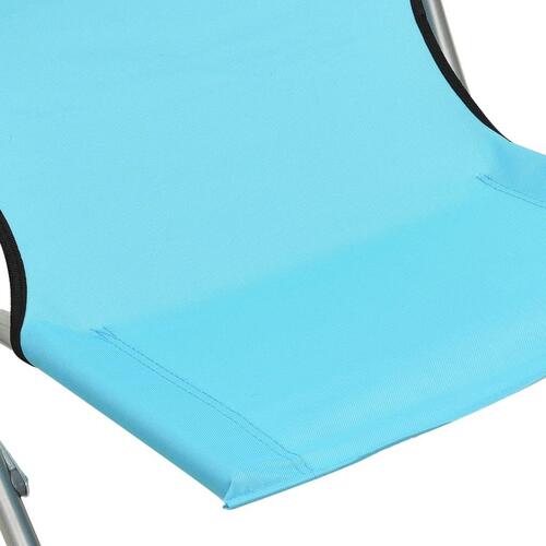 Foldbare strandstole 2 stk. stof turkis