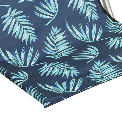Foldbare strandstole 2 stk. stof bladmønster