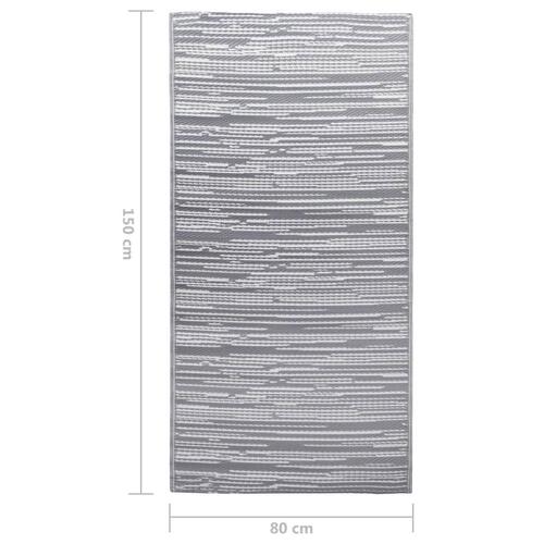 Udendørstæppe ARAKIL 80x150 cm PP grå