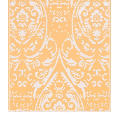 Udendørstæppe ARAKIL 160x230 cm PP orange og hvid