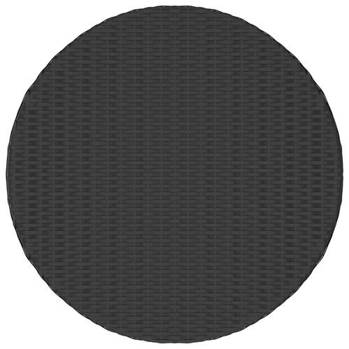 Havebord 70x70x73 cm polyrattan sort