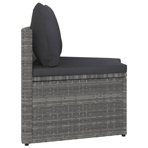 Sofasæt til haven 2 dele med hynder polyrattan grå