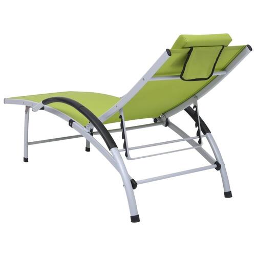 Liggestol aluminium textilene grøn