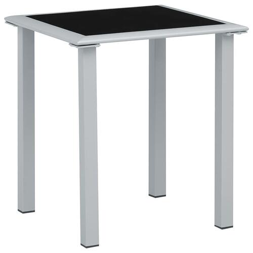 Liggestole 2 stk. med bord aluminium sort
