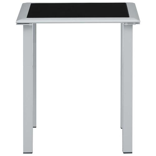 Liggestole 2 stk. med bord aluminium sort