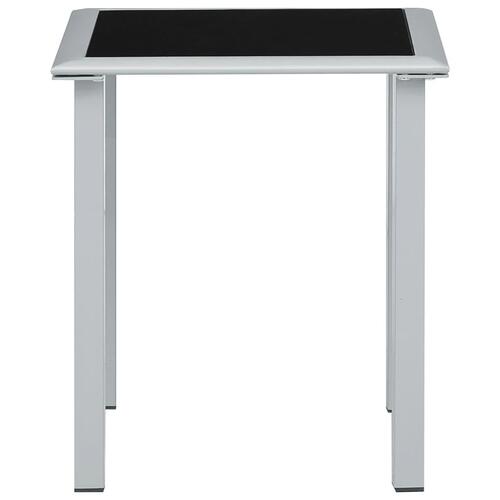 Liggestole 2 stk. med bord aluminium cremefarvet
