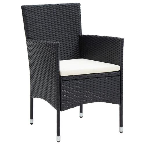 Havestole 4 stk. polyrattan sort