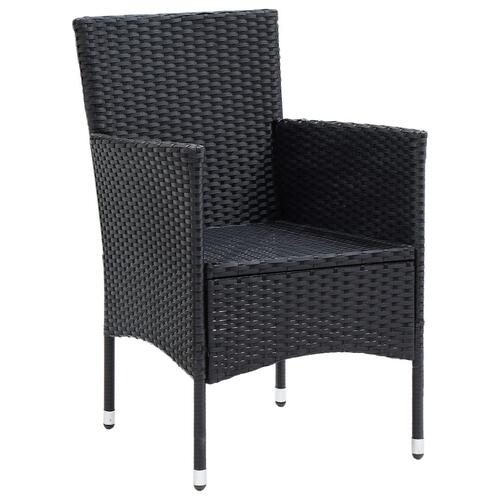 Havestole 4 stk. polyrattan sort