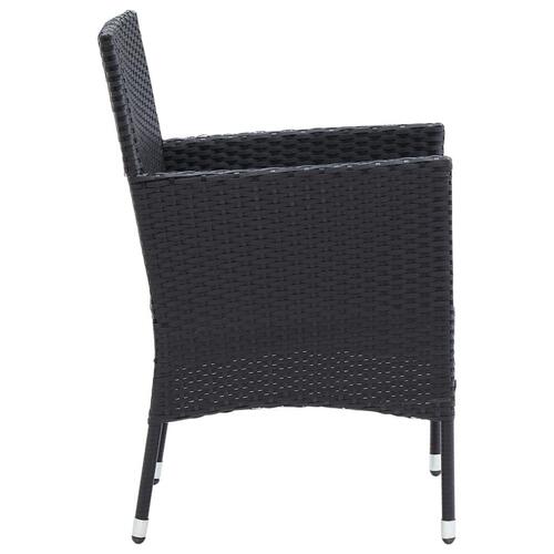 Havestole 4 stk. polyrattan sort