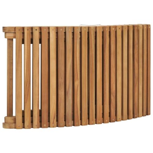 Foldbar liggestol med bord massivt teaktræ